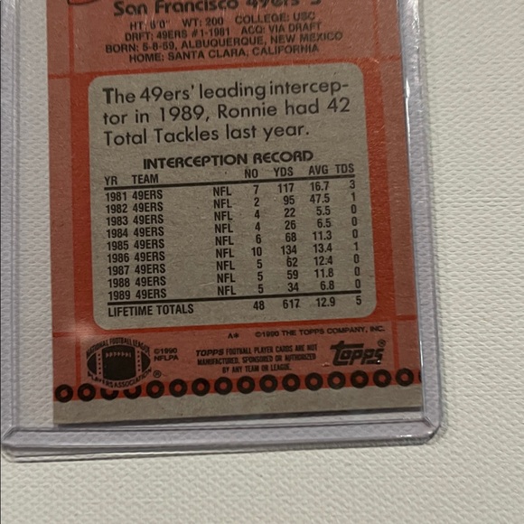 1990 Topps Ronnie Lott & Passing Leaders (Montana / Esiason) with DISCLAIMER - Picture 6 of 7